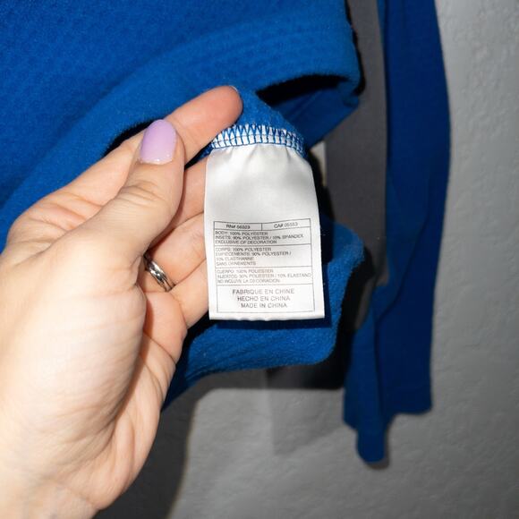 Nike Blue Sphere Thermal Fleece Quarter Zip Pullover Size Small - Picture 6 of 7